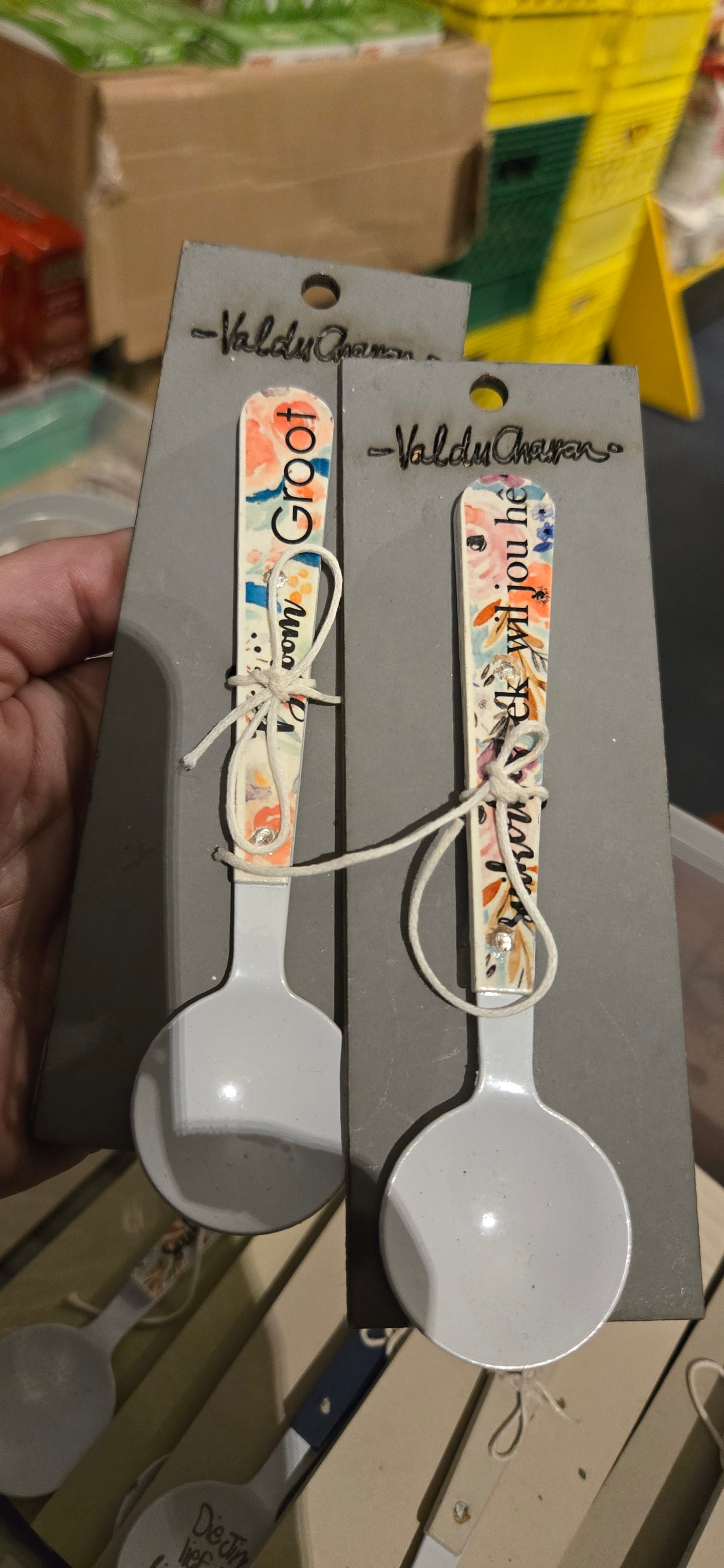 Enamel sugar spoon - Tikkie liefde (multiple colors)