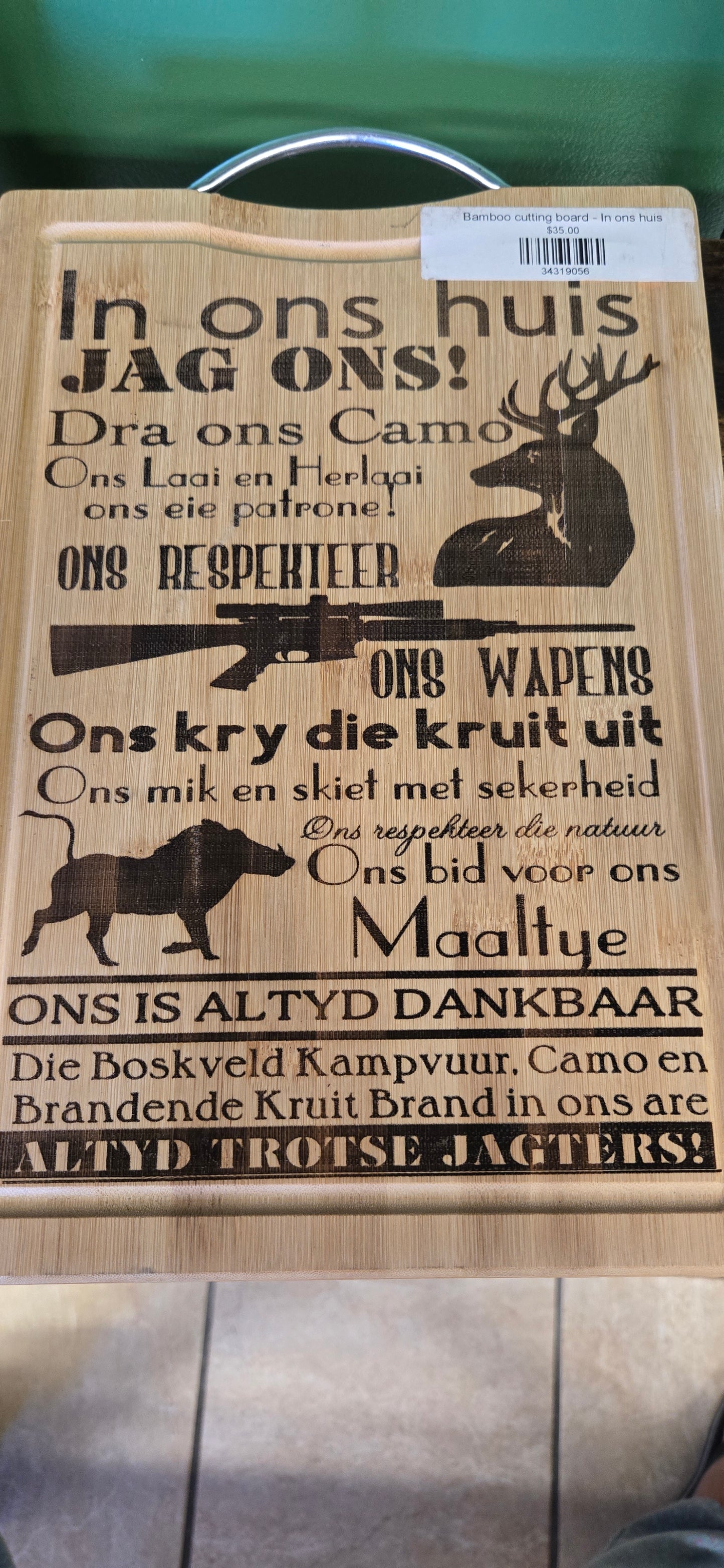 Bamboo cutting board - In ons huis