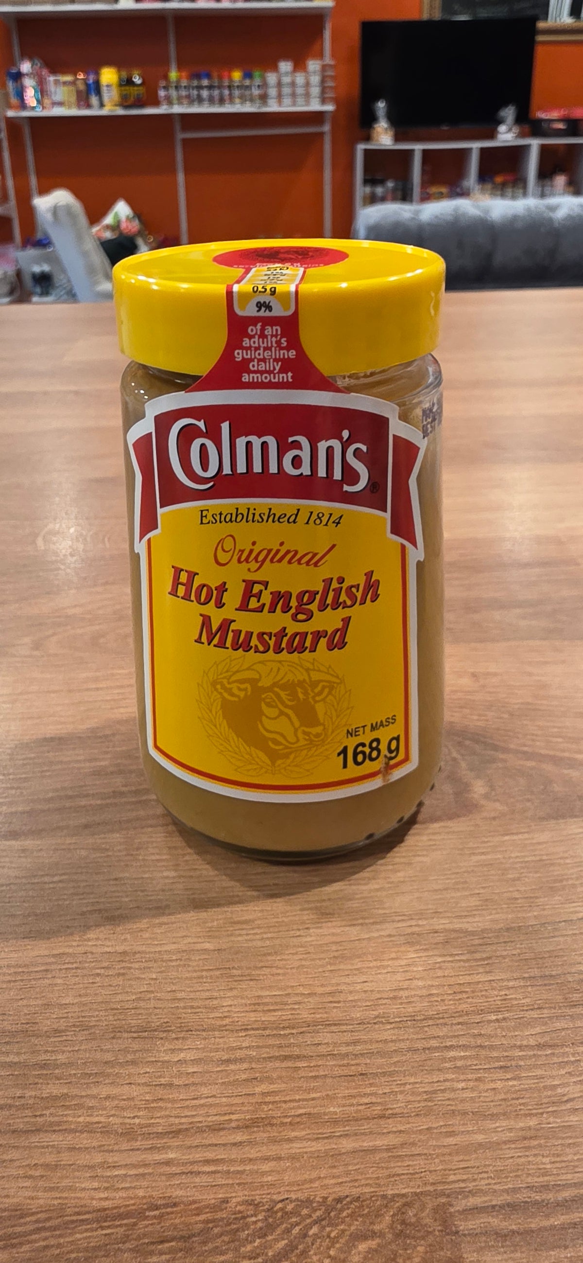 Hot English mustard 168g